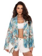 Marynarka damska, niebieska, Italy Moda