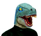 Maska dinozaura z zębami, T-Rex, zielona