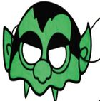 Maska, wampir, zielona