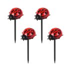 Maximex, lampki ogrodowe solarne, biedronki LED, 14 cm, 4 szt.