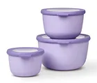 Mepal, Cirqula, zestaw 3 misek, okrągła, Nordic Lilac, 500+1000+2000 ml