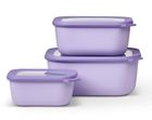 Mepal, Cirqula, zestaw 3 misek, prostokątna, Nordic Lilac, 750+1500+3000 ml