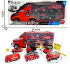 Merkpol, cieżarówka straży pożarnej, transporter z autami