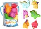 Merkpol, dinozaury, zabawki do kąpieli, gumowe, 6 szt.