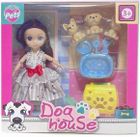 Merkpol, lalka z pieskami i akcesoriami