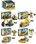 Merkpol, pojazdy budowlane roboty, klocki konstrukcyjne 2w1, 1 szt.