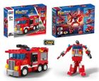 Merkpol, straż pożarna robot, klocki konstrukcyjne 2w1