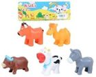 Merkpol, zwierzęta wiejskie, gumowe figurki, 5 szt.