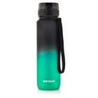 Meteor, bidon sportowy, czarno-zielony, 1000 ml