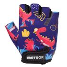 Meteor, Kids, rękawiczki rowerowe, dino cars, rozmiar S
