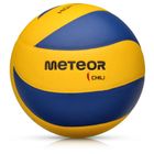Meteor, piłka siatkowa, Chili PU, rozmiar 5, żółty/niebieski