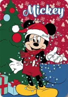 Mickey, koc polarowy, świąteczny, 100-140 cm