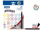 Milan, Brush, flamastry pędzelkowe, 24 kolory w kartonowym opakowaniu