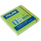 Milan, karteczki samoprzylepne 76-76, neon zieleń