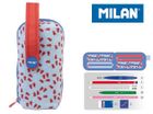 Milan, NET & LIT, multipiórnik, owalny z 4 piórnikami, niebieski