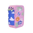 Milan, piórnik rozkładany, potrójny, z wyposażeniem, Green&Grow