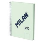 Milan, zeszyt na spirali, A5, 80 kartek, gładki, zielony, 1 szt.