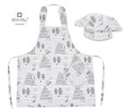 MimiNu by Kieczmerski, zestaw małego kucharza, bawełna, las