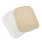 MimiNu, DUO, zestaw myjek kąpielowych z bambusa i muślinu, mokka, 18-14 cm, 2 szt.