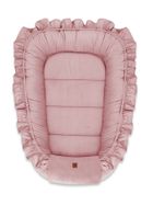 MimiNu, kokon niemowlęcy z falbanką, velvet malina, 55-75 cm