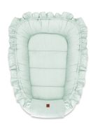 MimiNu, kokon niemowlęcy z falbanką, velvet zimna mięta, 55-75 cm