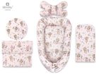 MimiNu, Little Ballerina, 4-elementowy zestaw: kokon, poduszka motylek, kołdra, materac