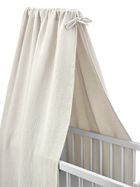MimiNu, Muślin Premium, baldachim do łóżeczka, śmietanka, 220-145 cm