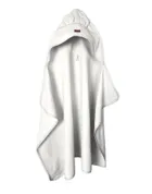 MimiNu, okrycie kąpielowe z kapturkiem, termofrotte, śmietanka, 85-120 cm