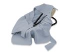 MimiNu, otulacz do wózka, fotelika samochodowego, 90-90 cm, uszka, muślin, jeans, TOG 0.5-1.0
