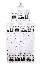 MimiNu, Panda, 2-częściowy komplet pościeli, 100-135 cm