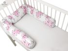 MimiNu, Peonie, ochraniacz do łóżeczka, wałek, róż