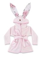 MimiNu, Peonie, szlafroczek z uszami, termofrotte, róż, rozmiar 98 cm