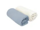 MimiNu, pieluszka muślinowa, jeans + śmietanka, 75-75 cm, 2 szt.