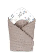 MimiNu, Piloci błękit, rożek niemowlęcy, minky, 75-75 cm