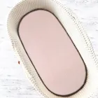 MimiNu, prześcieradełko do gondoli, kołyski Mojżesza, muślin, pudrowy róż, 35-80 cm