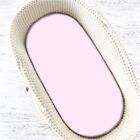 MimiNu, prześcieradło do gondoli, jersey, pudrowy róż, 35-80 cm, 2 szt.