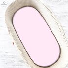 MimiNu, prześcieradło do wózka, kosza Mojżesza, jersey, jasnoróżowe, 35-80 cm