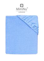 MimiNu, prześcieradło frotte z gumką, ciemnoniebieskie, 70-140 cm
