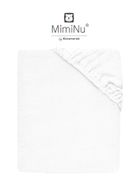 MimiNu, prześcieradło frotte z gumką do kołyski, 40-90 cm, białe