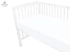 MimiNu, prześcieradło jersey z gumką, białe, 80-160 cm
