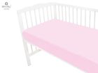 MimiNu, prześcieradło jersey z gumką, róż, 60-120 cm