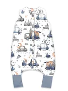 MimiNu, Samochodziki Niebieskie, śpiworek do spania z nogawkami, całoroczny, TOG 2-2.5, rozmiar S, 1-2.5 l