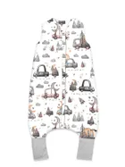 MimiNu, Samochodziki Szare, śpiworek do spania z nogawkami, całoroczny, TOG 2-2.5, rozmiar M, 2-6 l