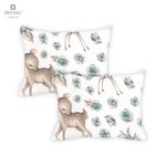 MimiNu, Słodka Sarenka, poszewka na poduszkę, mięta, 30-40 cm, 2 szt.