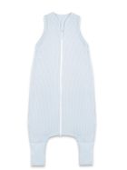 MimiNu, Soft, Flo, śpiworek do spania z nogawkami, prążek, baby blue, TOG 0.5-1, rozmiar M, 2-6 l