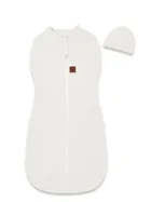 MimiNu, Soft, Teddy, komplet: śpiworek + czapeczka, śmietanka, TOG 0.5, 0-3 m