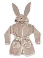 MimiNu, szlafroczek z uszami, bambus, mokka, rozmiar M, 2-5l