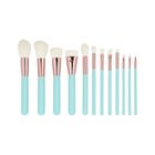 Mimo, pędzle do makijażu z kosmetyczką, turkusowy, 12 szt.