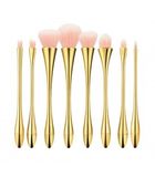 Mimo, pędzle do makijażu, złoty, 8 szt.