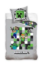 Minecraft, 2-częściowy komplet pościeli bawełnianej, 140-200 cm